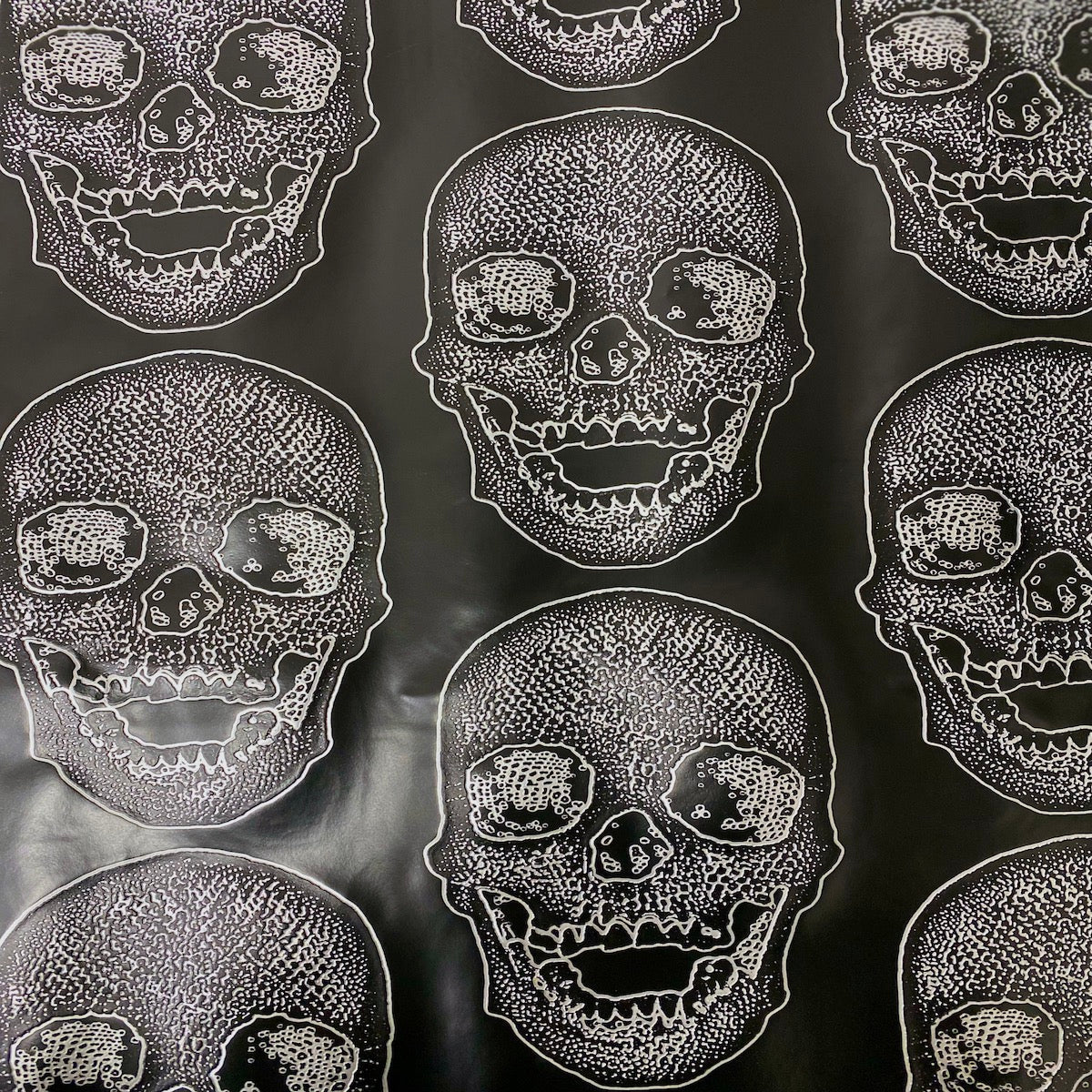 Skeleton Skull Vinyl Fabric | Spandex Palace