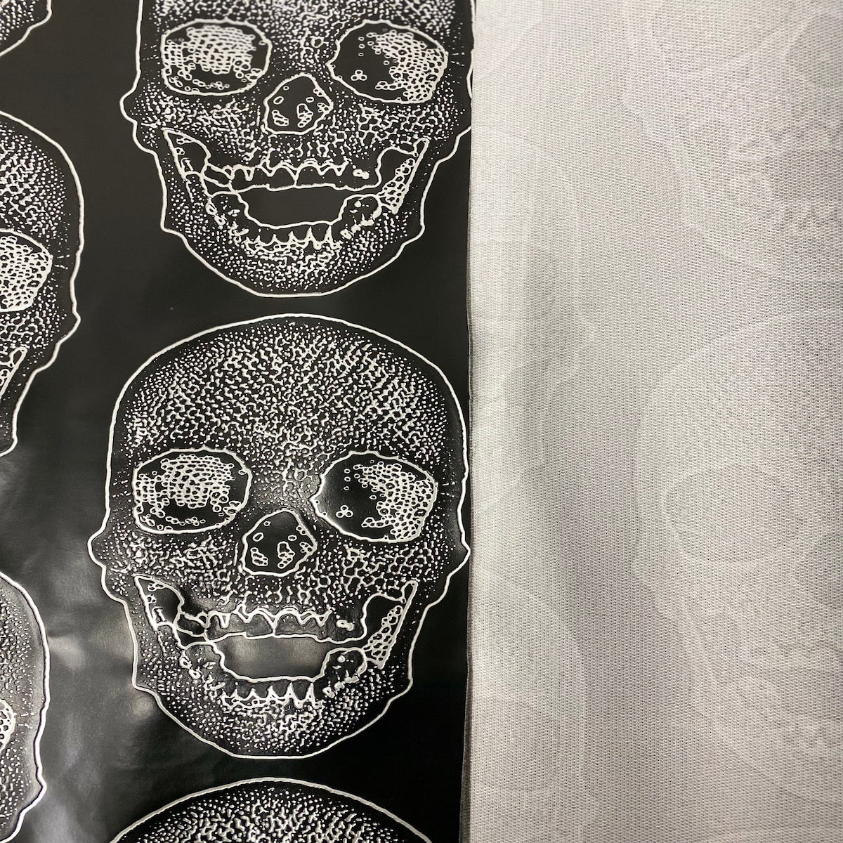 Skeleton Skull Vinyl Fabric | Spandex Palace
