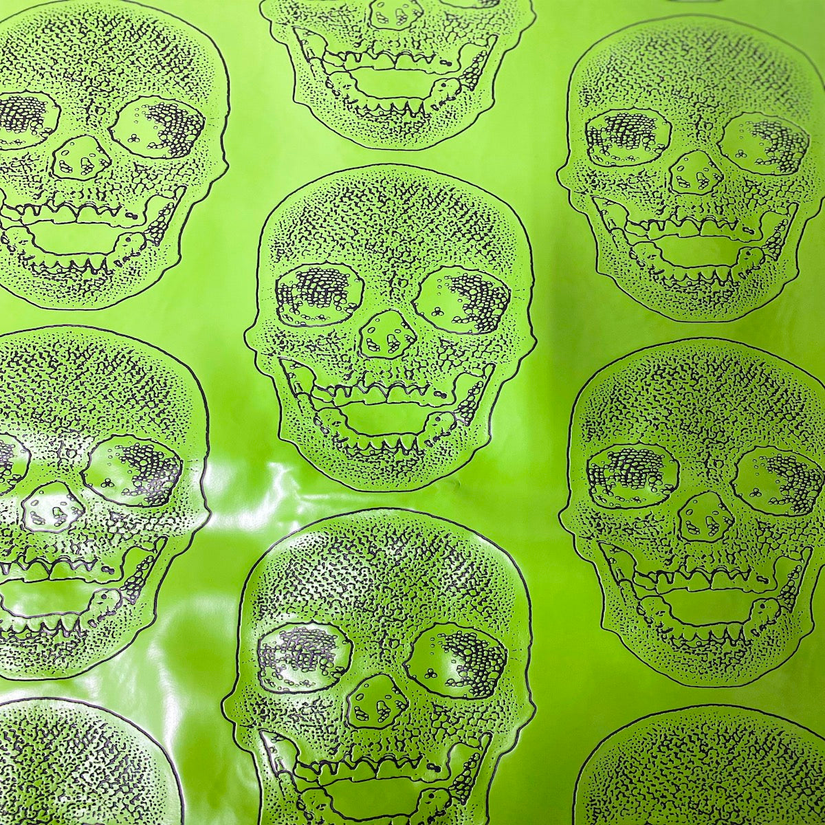 Skeleton Skull Vinyl Fabric | Spandex Palace