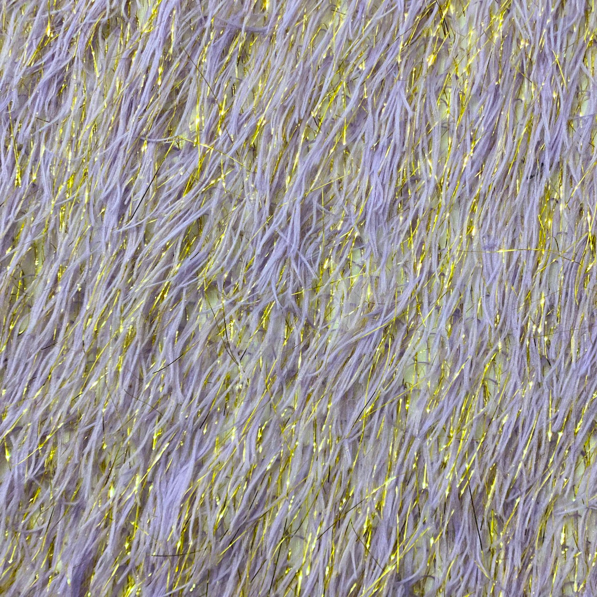 Metallic Faux Fur Tinsel Ostrich Feather Fabric | Spandex Palace