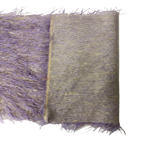 Metallic Faux Fur Tinsel Ostrich Feather Fabric | Spandex Palace
