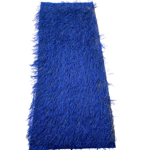 Metallic Faux Fur Tinsel Ostrich Feather Fabric | Spandex Palace