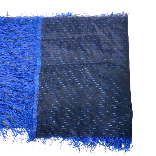 Metallic Faux Fur Tinsel Ostrich Feather Fabric | Spandex Palace