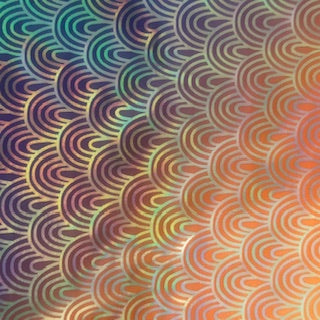 Hologram Stretchy Igloo Rainbow Foil Print Fabric | Spandex Palace Multi Color
