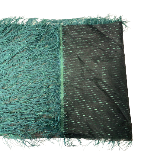 Metallic Faux Fur Tinsel Ostrich Feather Fabric | Spandex Palace