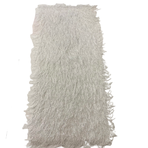 Metallic Faux Fur Tinsel Ostrich Feather Fabric | Spandex Palace