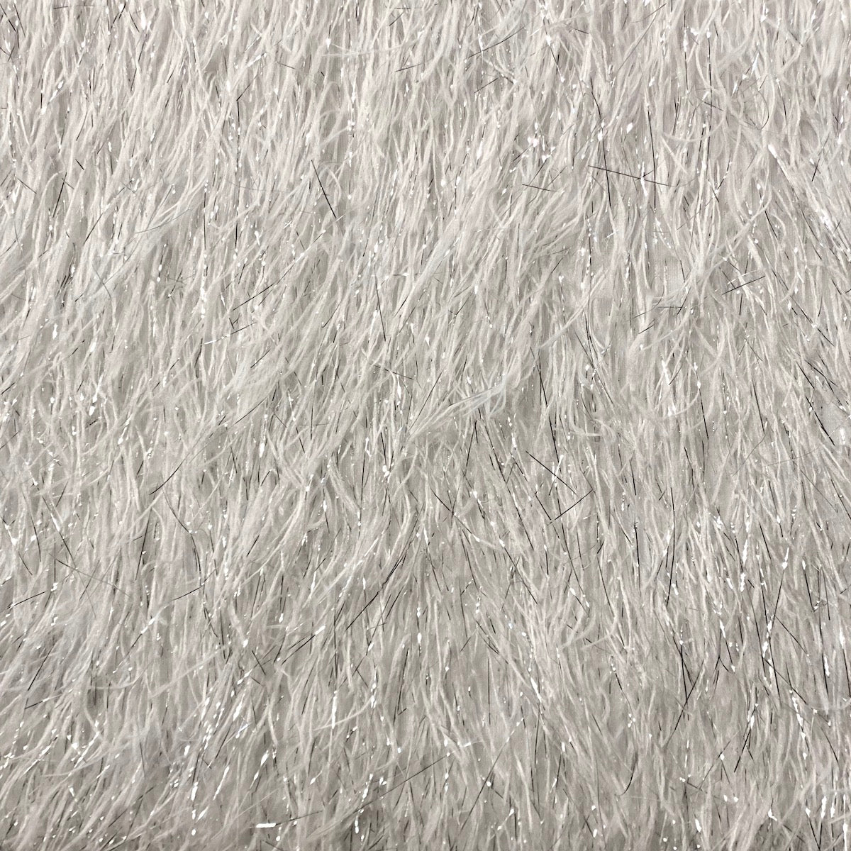 Metallic Faux Fur Tinsel Ostrich Feather Fabric | Spandex Palace