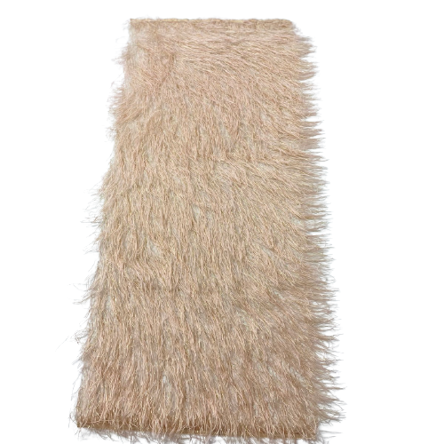 Metallic Faux Fur Tinsel Ostrich Feather Fabric | Spandex Palace