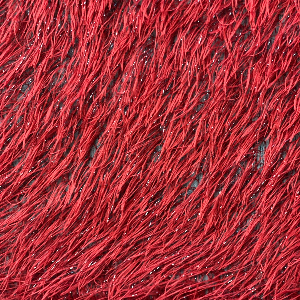 Metallic Faux Fur Tinsel Ostrich Feather Fabric | Spandex Palace