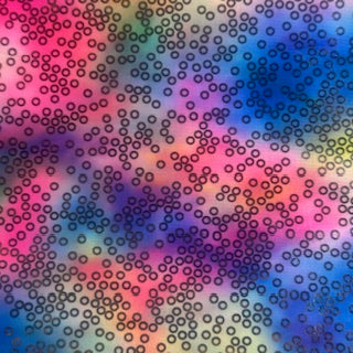 Digital Stretchy Hologram Multi Rainbow Oz Foil Print Fabric| Spandex Palace Multi Color