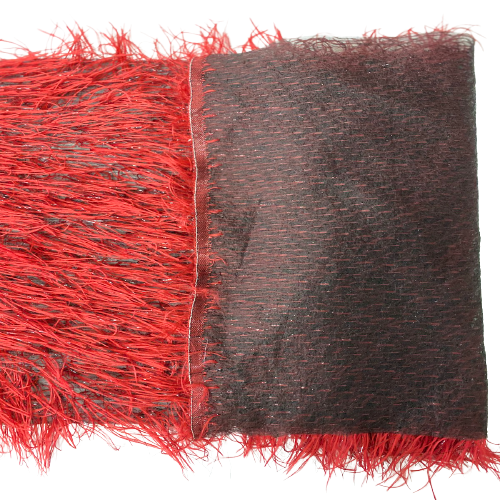 Metallic Faux Fur Tinsel Ostrich Feather Fabric | Spandex Palace