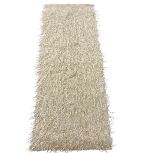 Metallic Faux Fur Tinsel Ostrich Feather Fabric | Spandex Palace