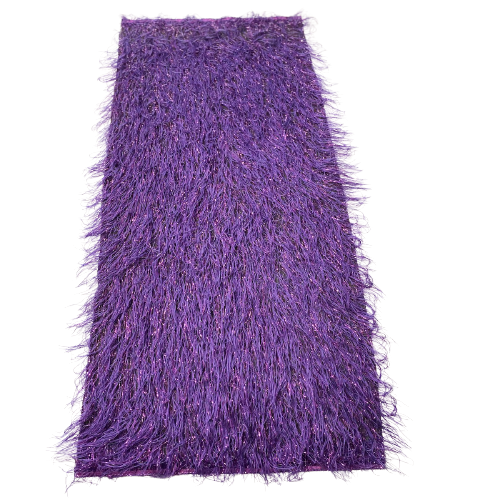 Metallic Faux Fur Tinsel Ostrich Feather Fabric | Spandex Palace