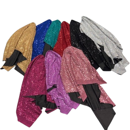 Metallic Lurex Embroidered Stretch Sequins Fabric | Spandex Palace