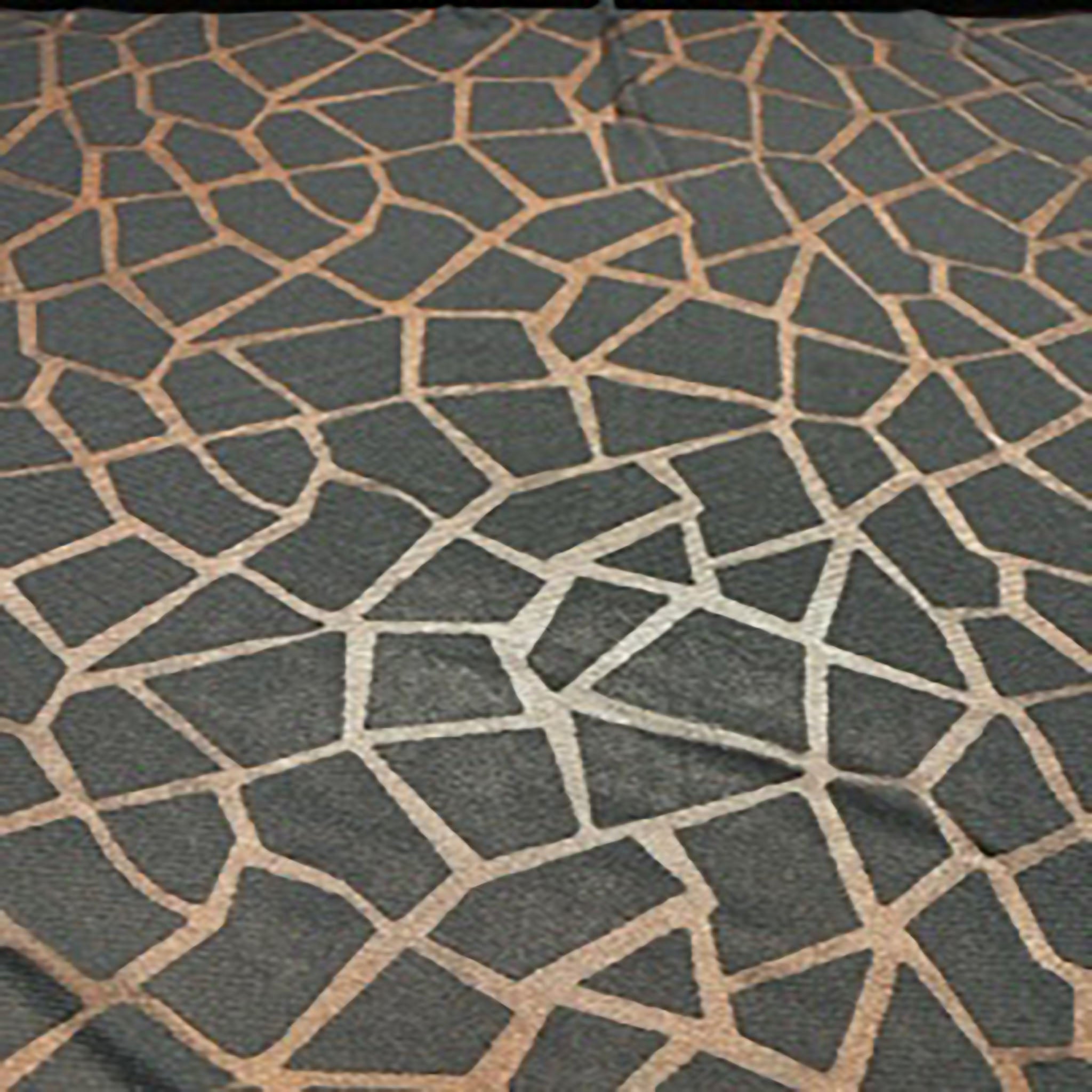 Mechanical Stretch Giraffe Burnout Mesh Fabric | Spandex Palace Black