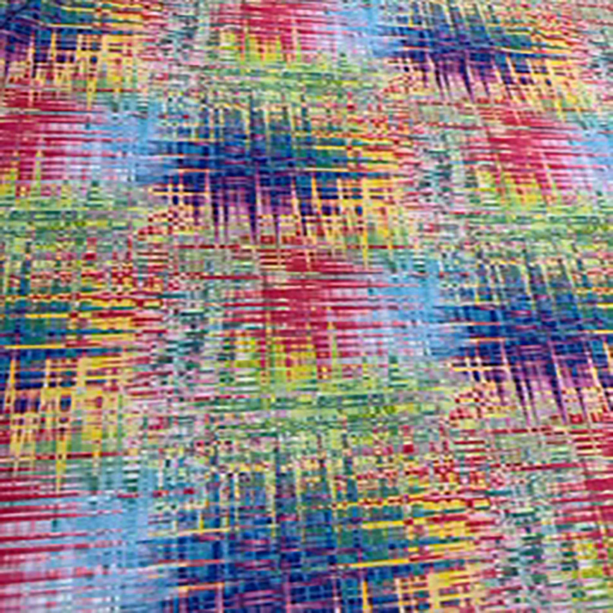 4 Way Stretch Polyester Spandex Multi Patch Paper Print Fabric | Spandex Palace Multi Color
