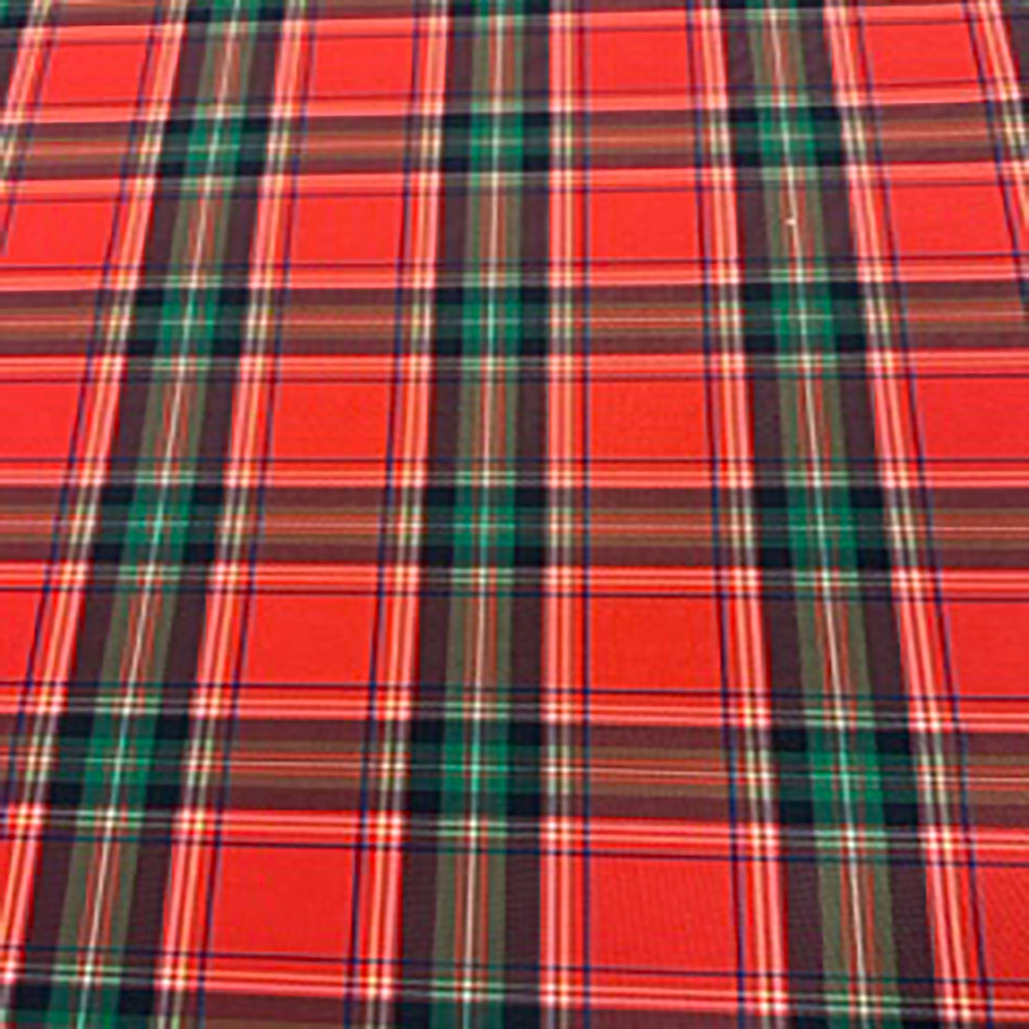 4 Way Polyester Spandex Scottish Plaid Paper Print Fabric | Spandex Palace Red Green