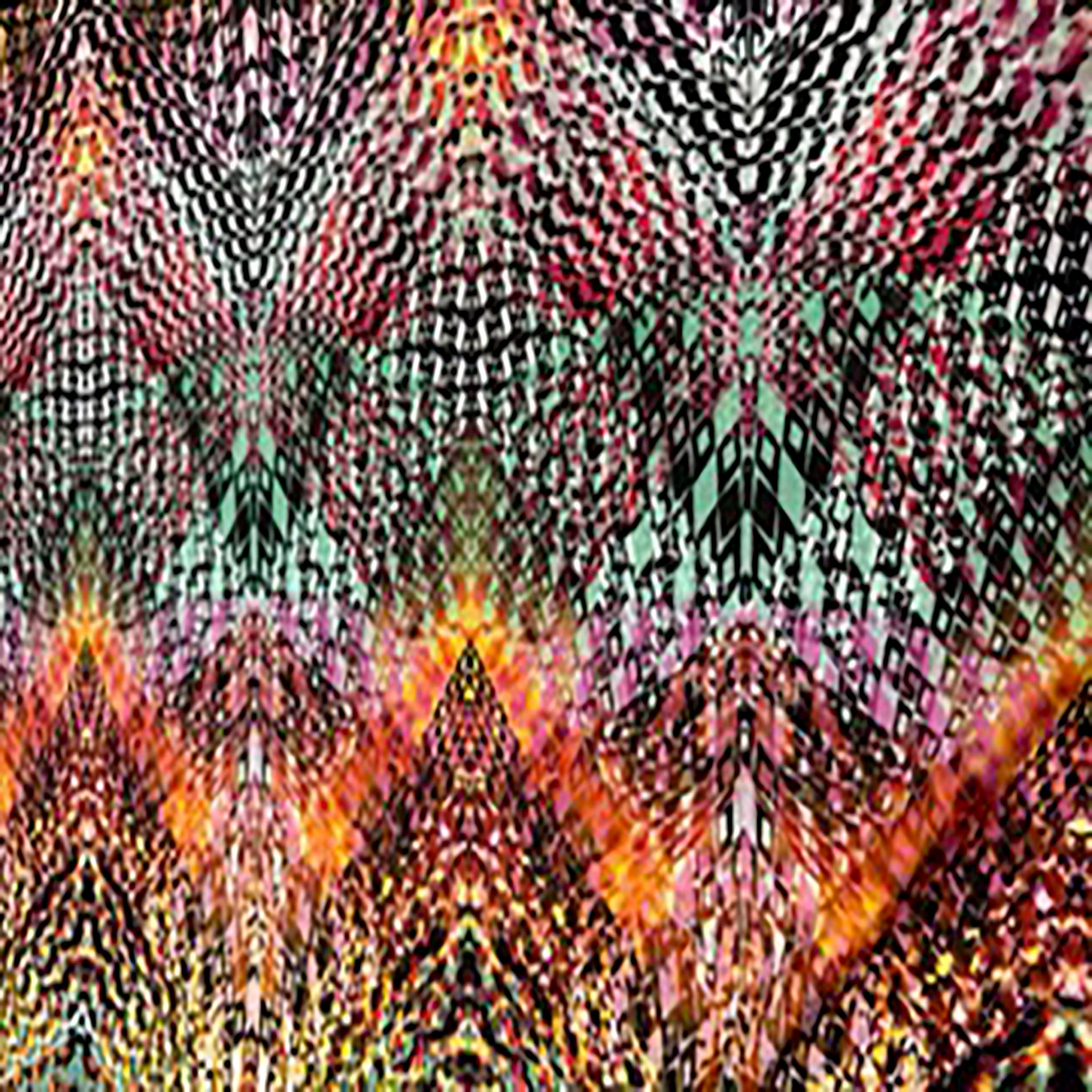4 Way Stretch Polyester Spandex Ceramic Paper Print Fabric| Spandex Palace Multi 2