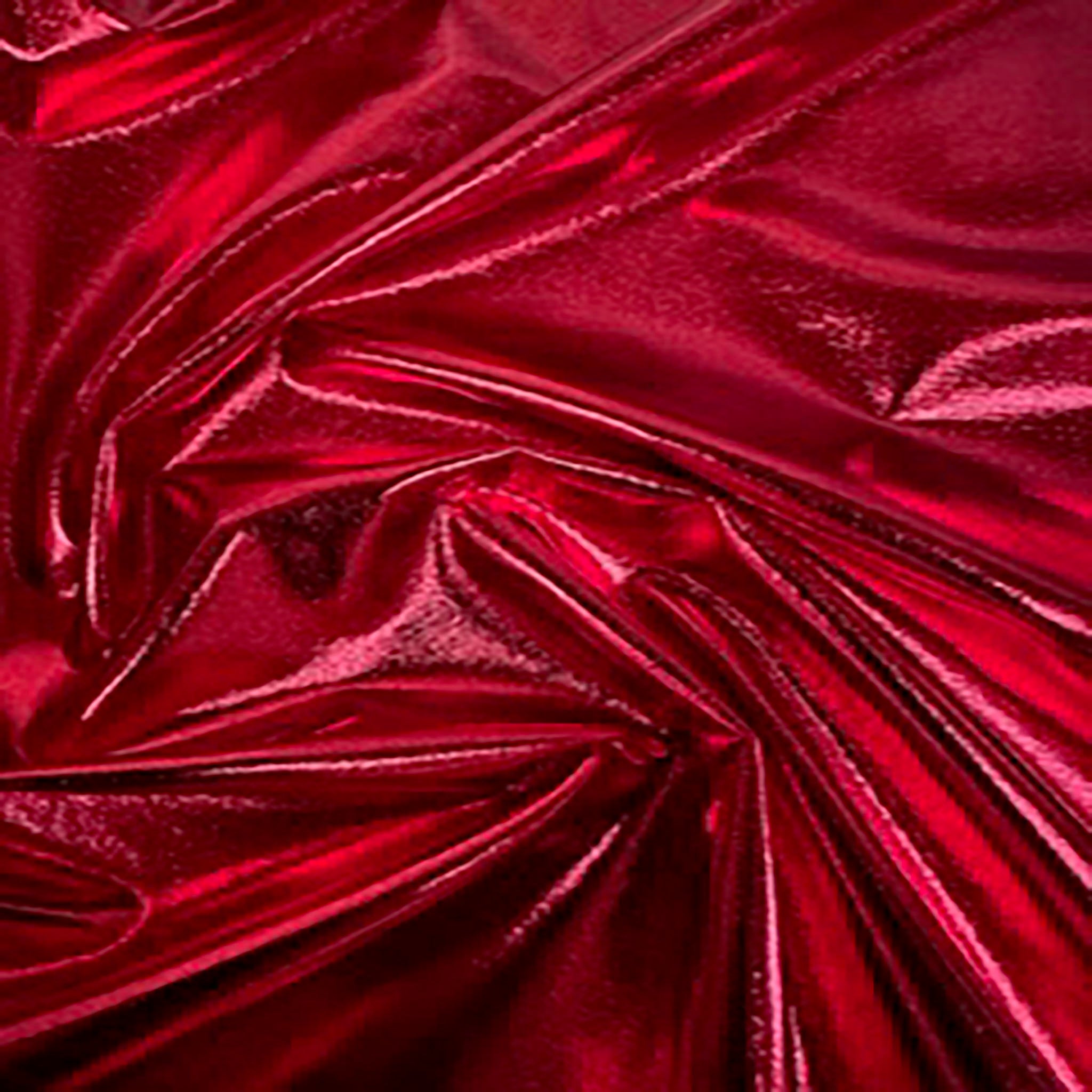 4 Way Stretch Nylon Spandex Fabric  Perfect All Over Foil | Spandex Palace Red