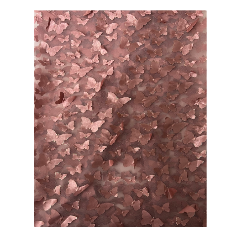 3D Butterfly Embroidered Satin Lace Fabric | Spandex Palace