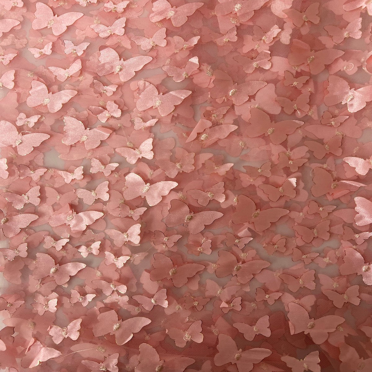 3D Butterfly Embroidered Satin Lace Fabric | Spandex Palace