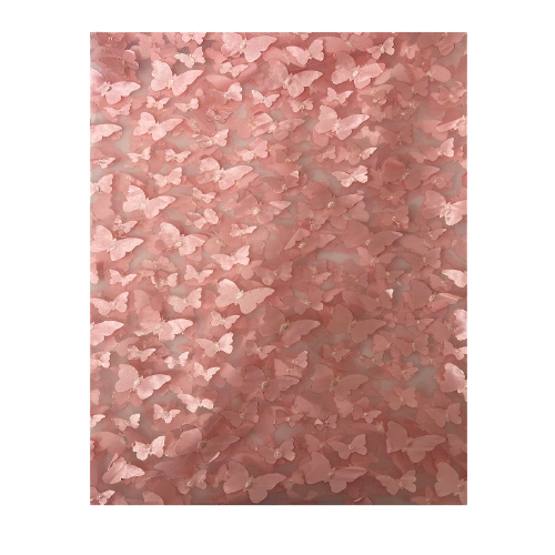 3D Butterfly Embroidered Satin Lace Fabric | Spandex Palace