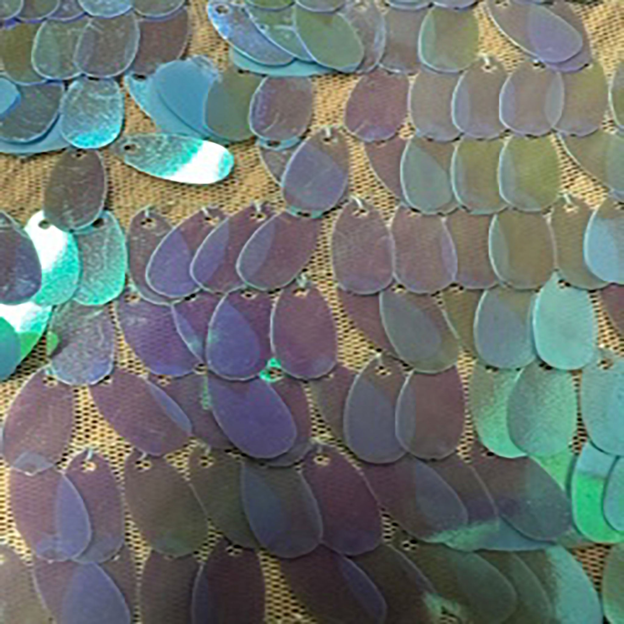 Polyester Mesh With Oval Dangling Sequins | Spandex Palace Pink
