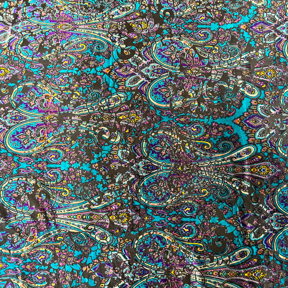 Sur Multicolor Burnout Stretch Velvet Fabric | Spandex Palace