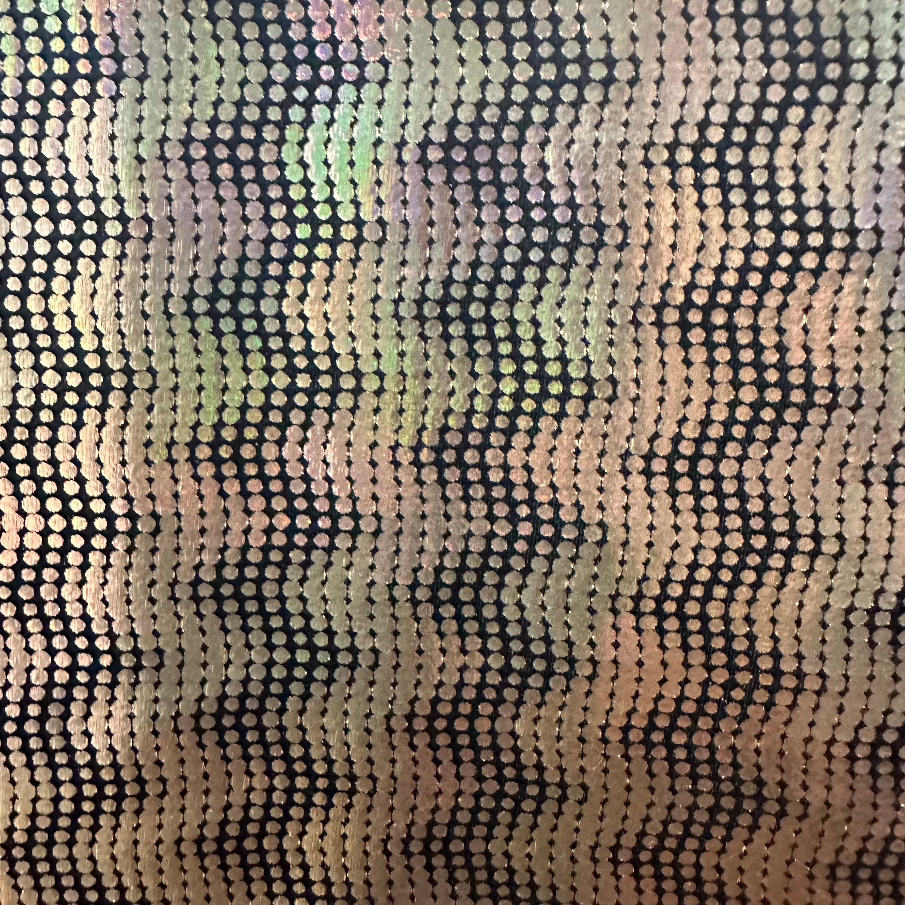 Grand Canyon Hologram: Nylon Spandex tricot Fabric for Breathtaking Designs | Spandex Palace  Black Silver