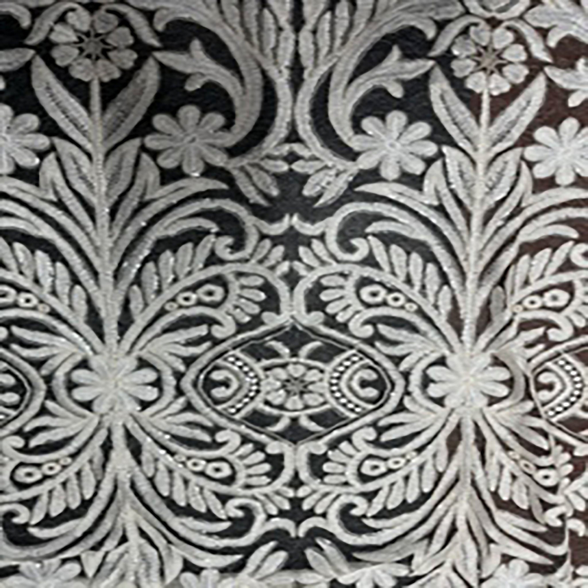 Victorian Design Embroidery Sequin On Lace Fabric | Spandex palace Ivory
