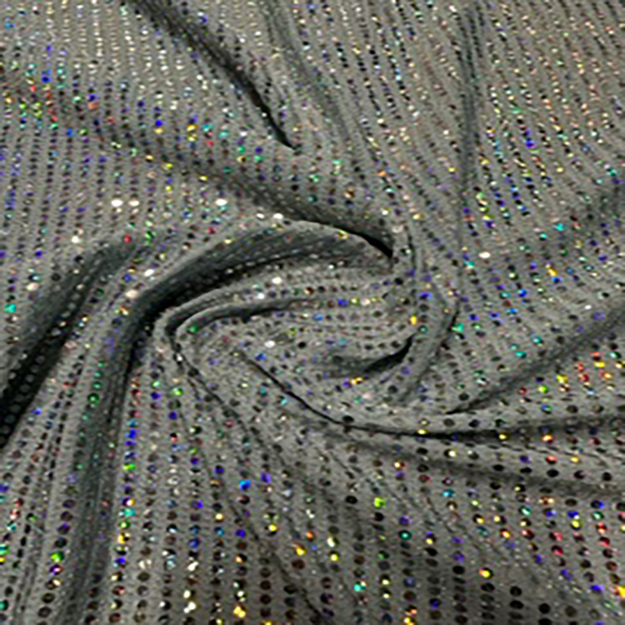 4 Way Stretch Polyester Spandex Stripe Sequin Fabric | Spandex Palace Blue /illusion