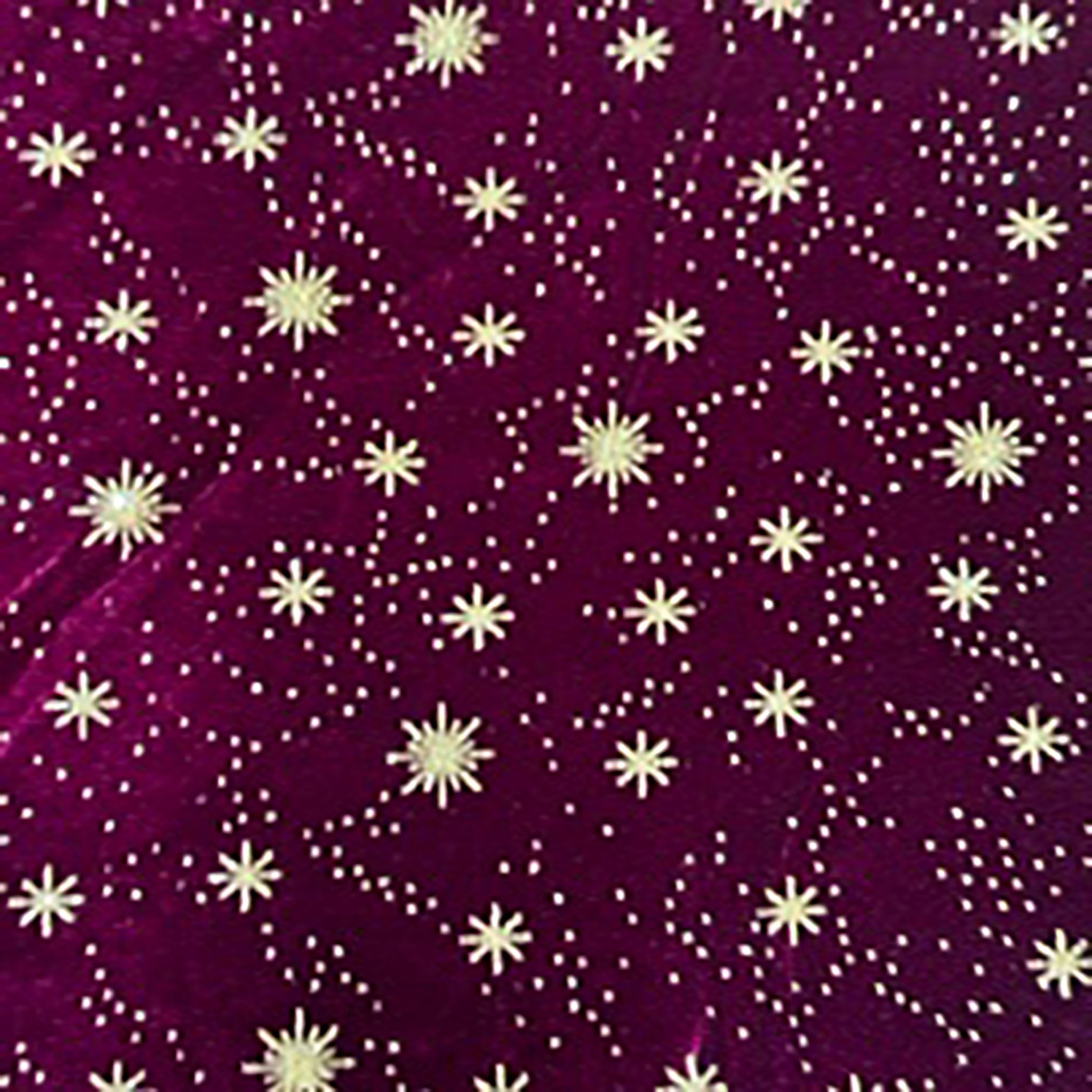 2 Way Stretch Polyester Spandex Connecting Star Glitter Velvet Fabric | Spandex Palace Wine Gold