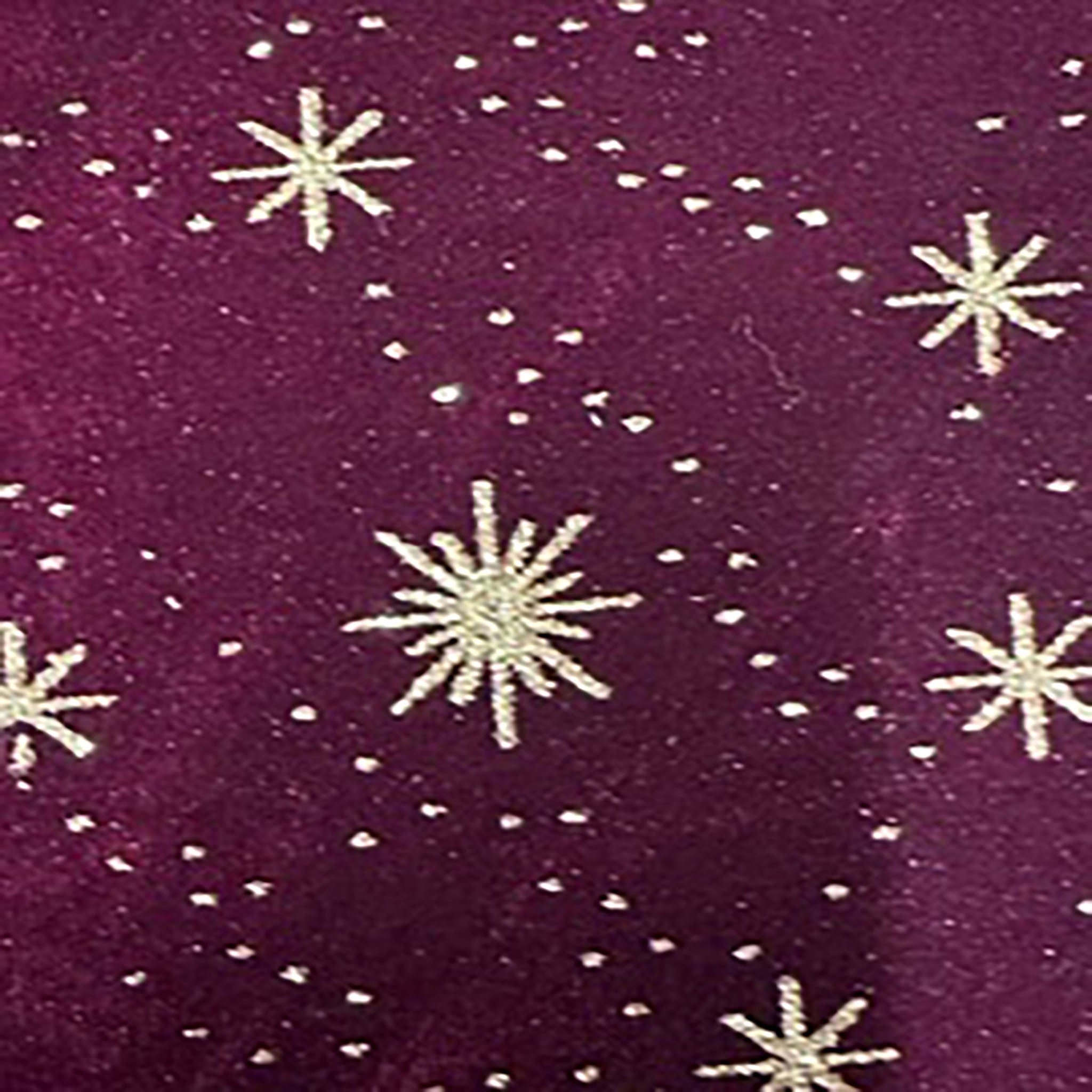 2 Way Stretch Polyester Spandex Connecting Star Glitter Velvet Fabric | Spandex Palace Wine Gold