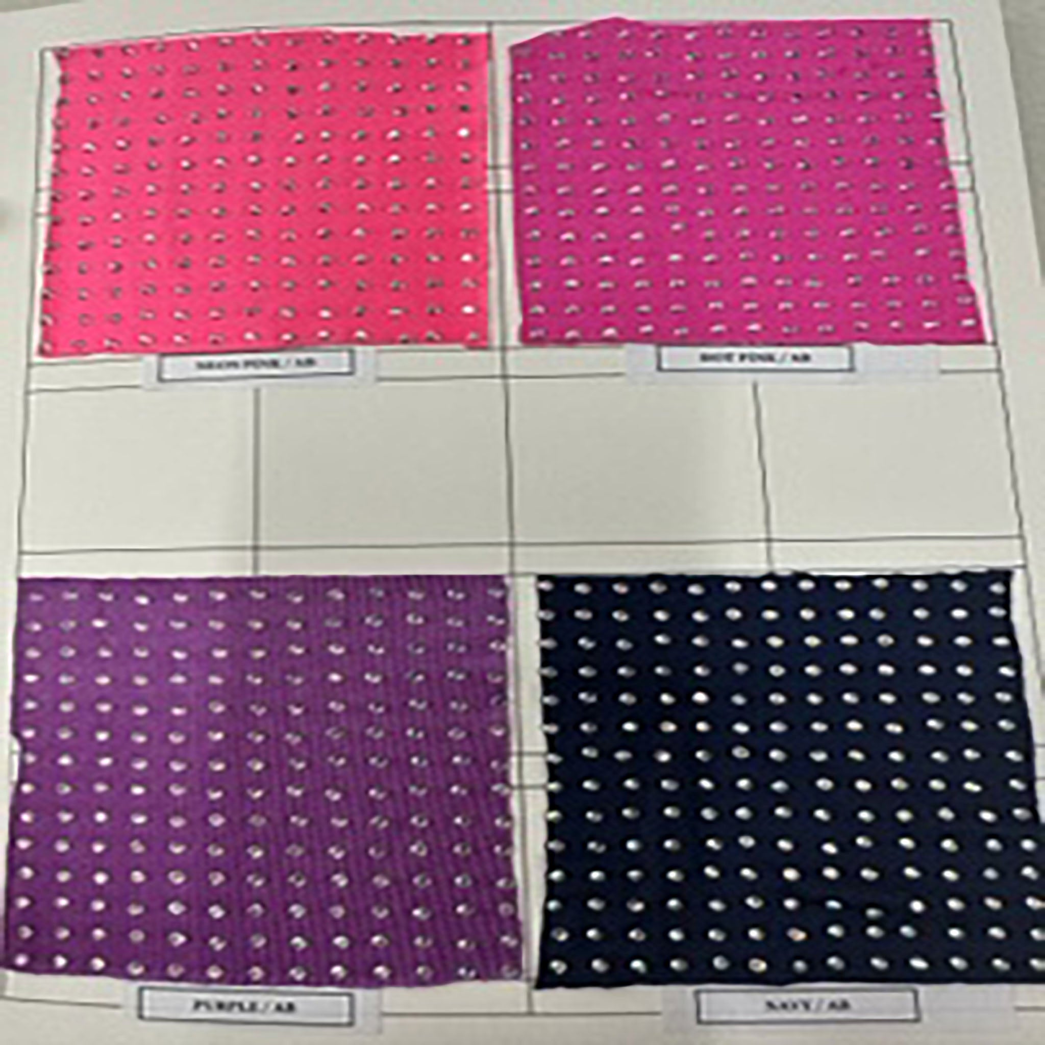 Stretch Polyester Spandex Rain stones color card | Spandex Palace #2