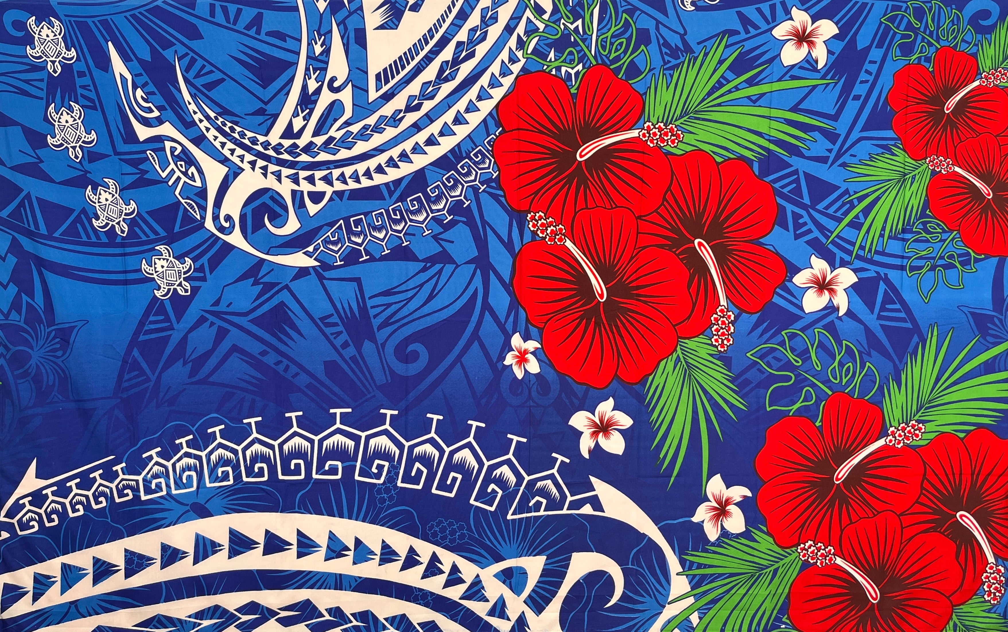 Fiji Hibiscus Cluster Sarong | Islands Fabric