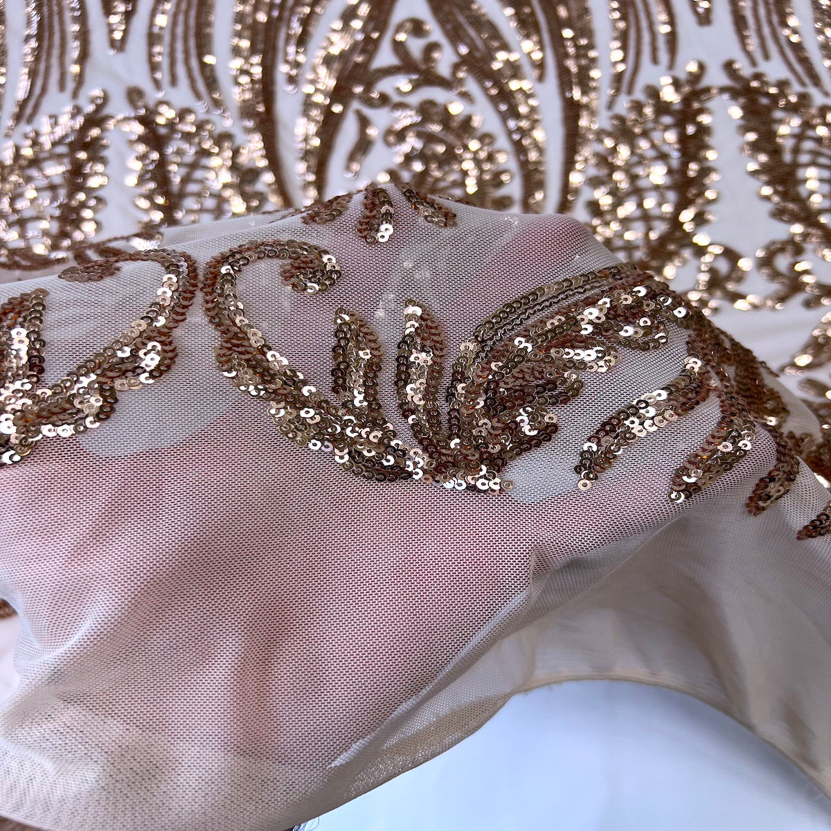 Nebill Stretch Sequins Lace Fabric | Spandex Palace