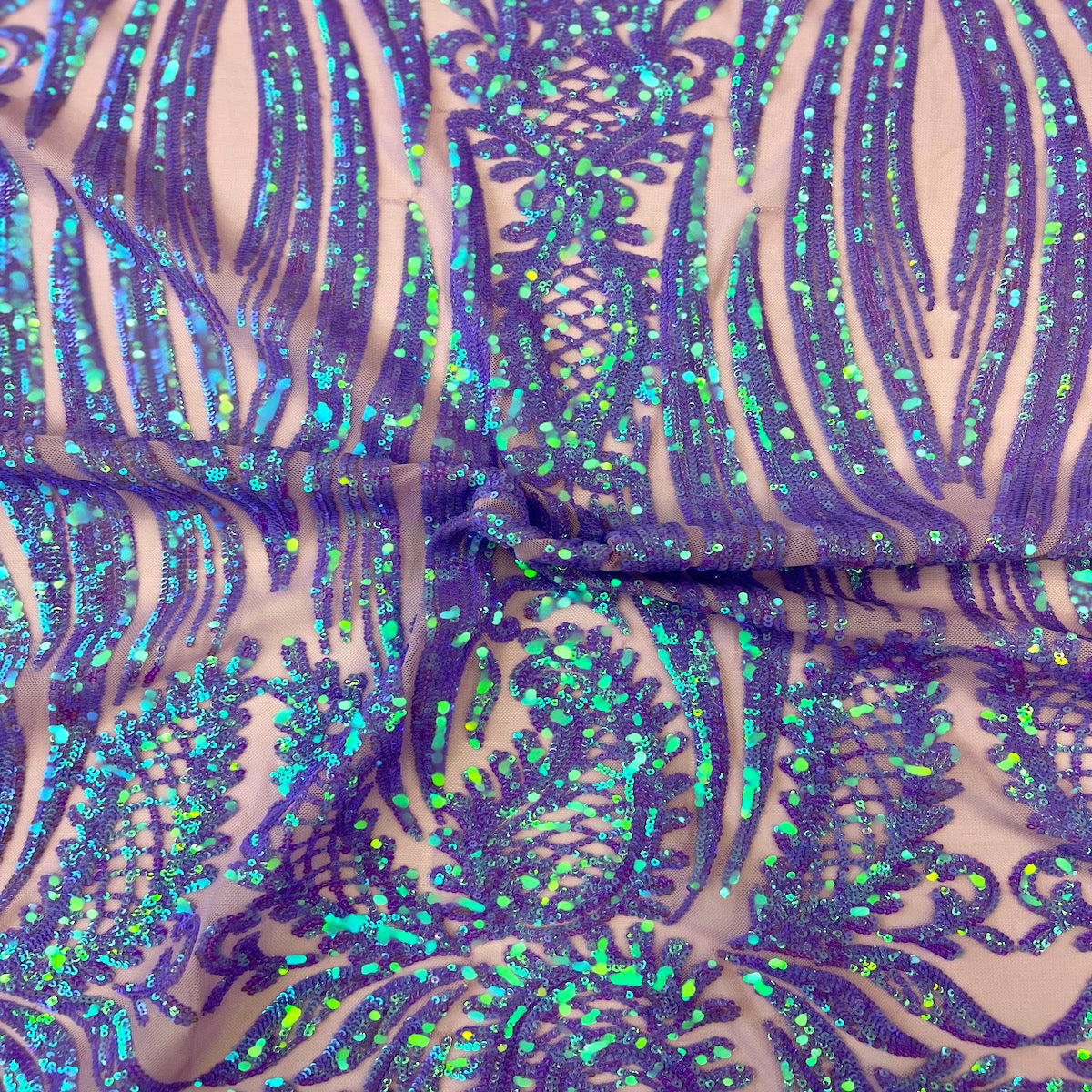 Nebill Stretch Sequins Lace Fabric | Spandex Palace