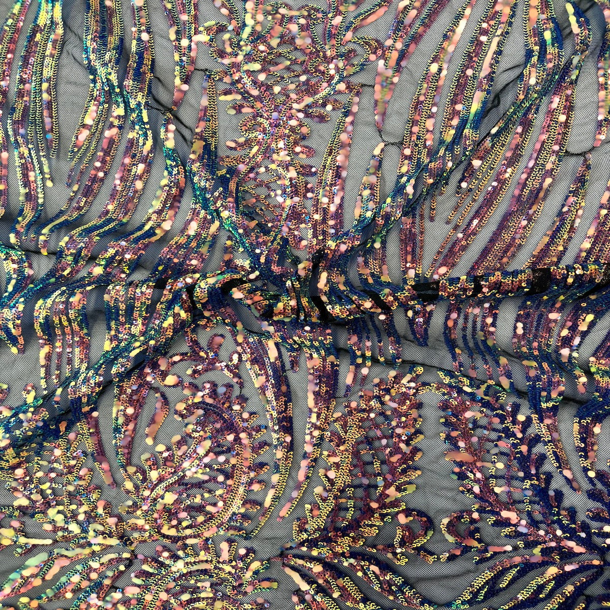 Nebill Stretch Sequins Lace Fabric | Spandex Palace