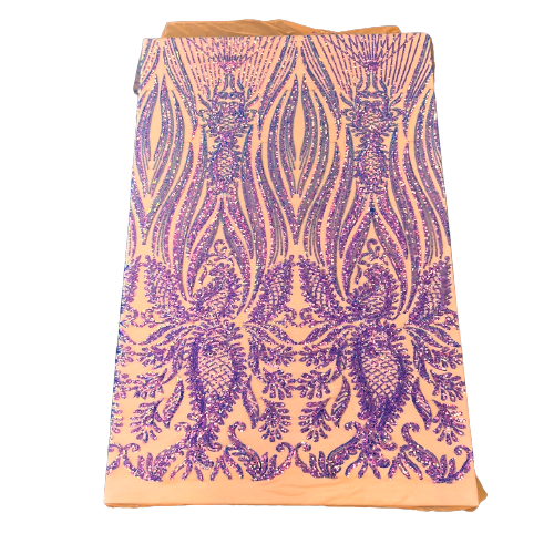 Nebill Stretch Sequins Lace Fabric | Spandex Palace