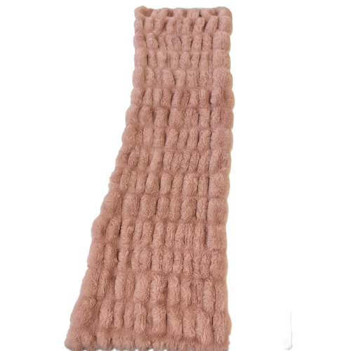 Ruched Chinchilla Stretch Faux Fur Fabric