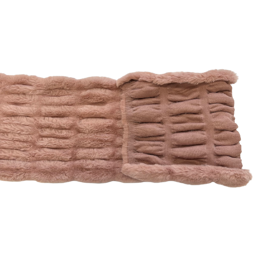 Ruched Chinchilla Stretch Faux Fur Fabric