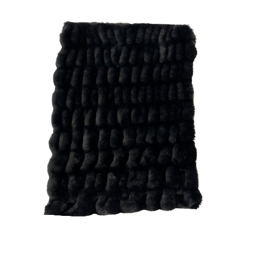 Ruched Chinchilla Stretch Faux Fur Fabric