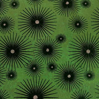 Dazzling Star Stretchy Flocked Hologram Spandex Fabric | Spandex Palace LimeGreen