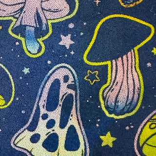 4-Way Stretch Mushroom Digital Print Spandex Tricot | Spandex Palace Royal
