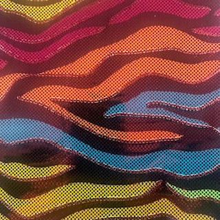 Fantastic Fever Stretch Polyester Spandex Foil Fabric | Spandex palace Red Foil