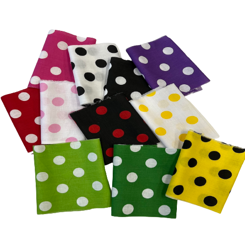 Big Polka Dot Printed Poly Cotton Fabric | Spandex Palace