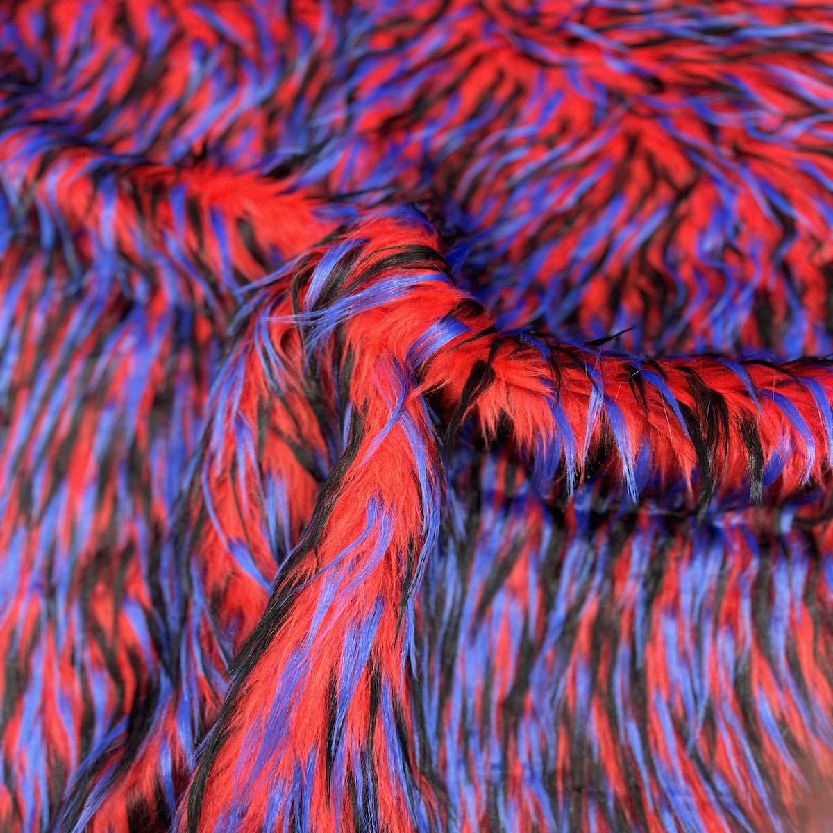 Three Spike Shaggy Faux Fur Fabric | Spandex Palace