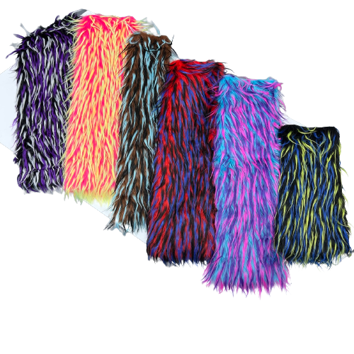 Three Spike Shaggy Faux Fur Fabric | Spandex Palace