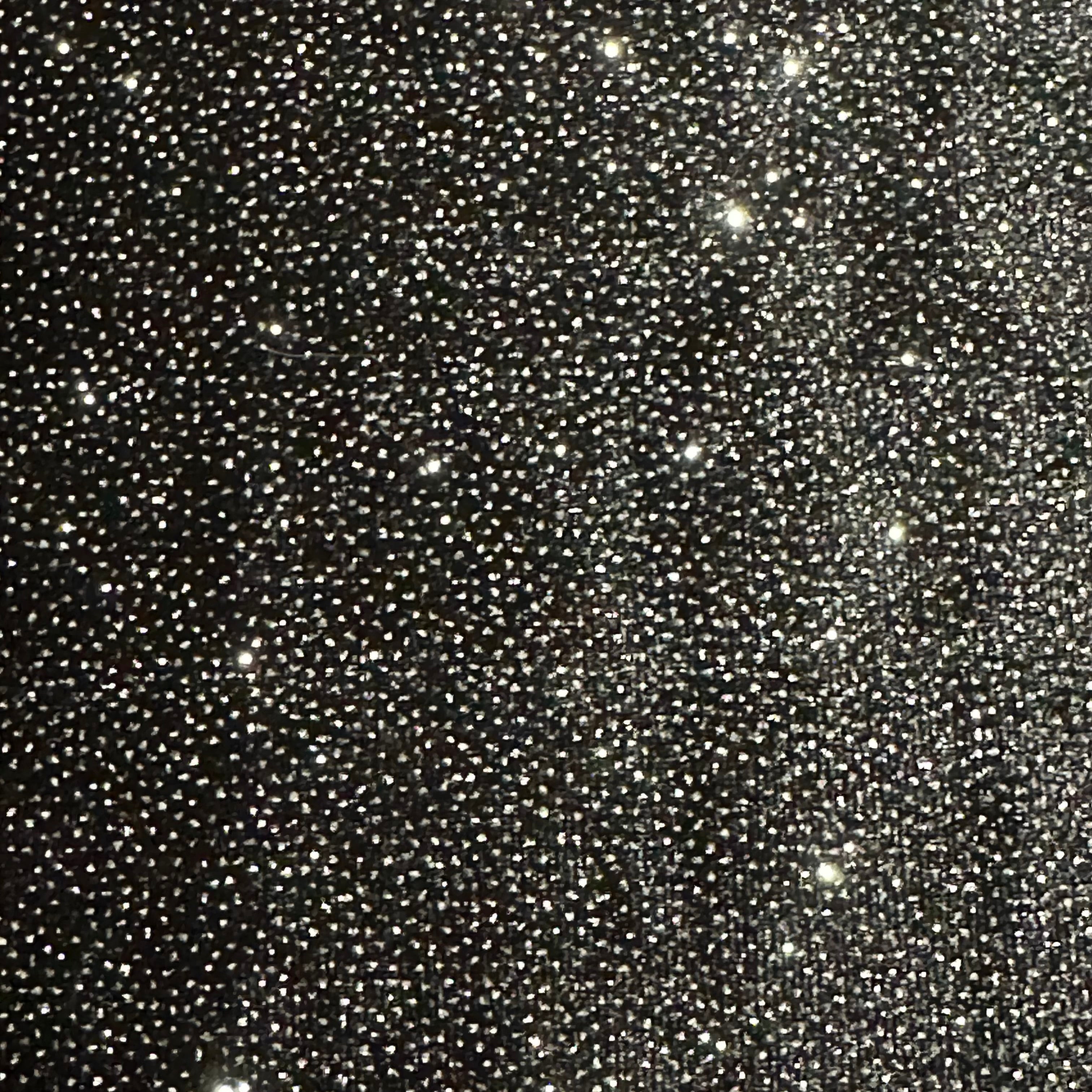 2 Way Stretch Polyester Spandex Velvet Fabric With Midnight Glitter | Spandex Palace  Black Silver