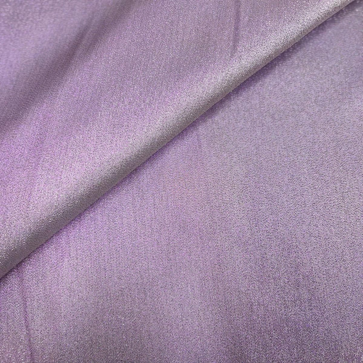 Iridescent Glitter Lurex Faux Satin Fabric | Spandex Palace